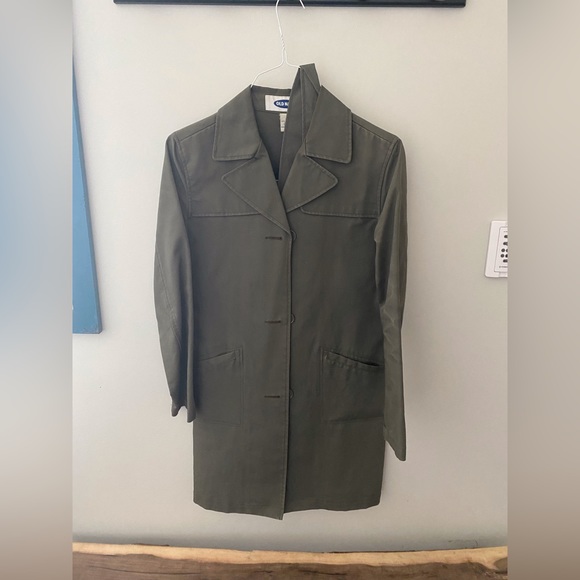 Old navy trench coat army green - Picture 2 of 3